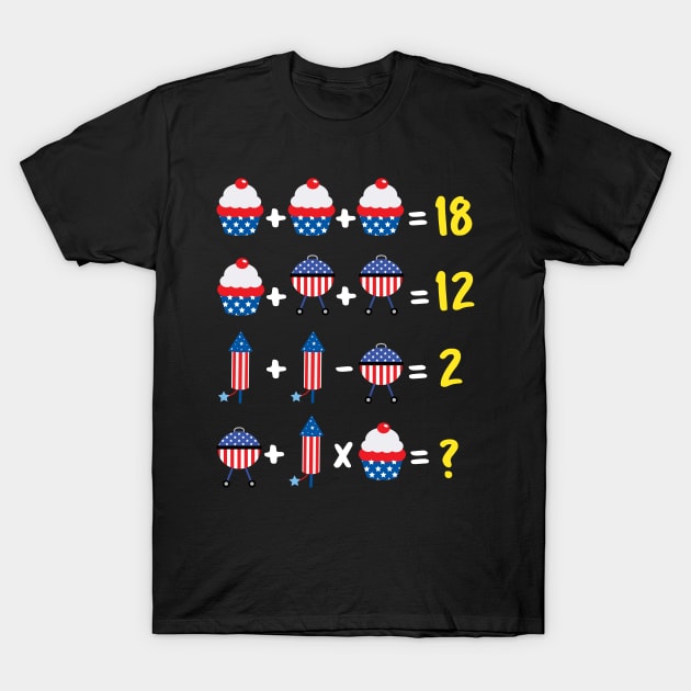 4th of july math teacher or student design T-Shirt by LIFUA